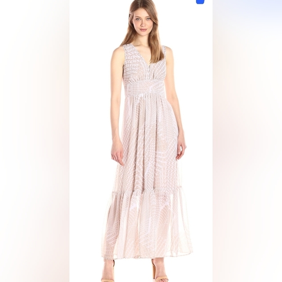Calvin Klein Chiffon Maxi DRESS - Picture 1 of 6